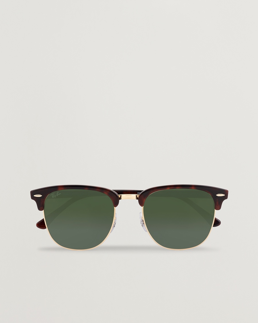 Ray-Ban Clubmaster Sunglasses Mock Tortoise/Crystal Green – Green