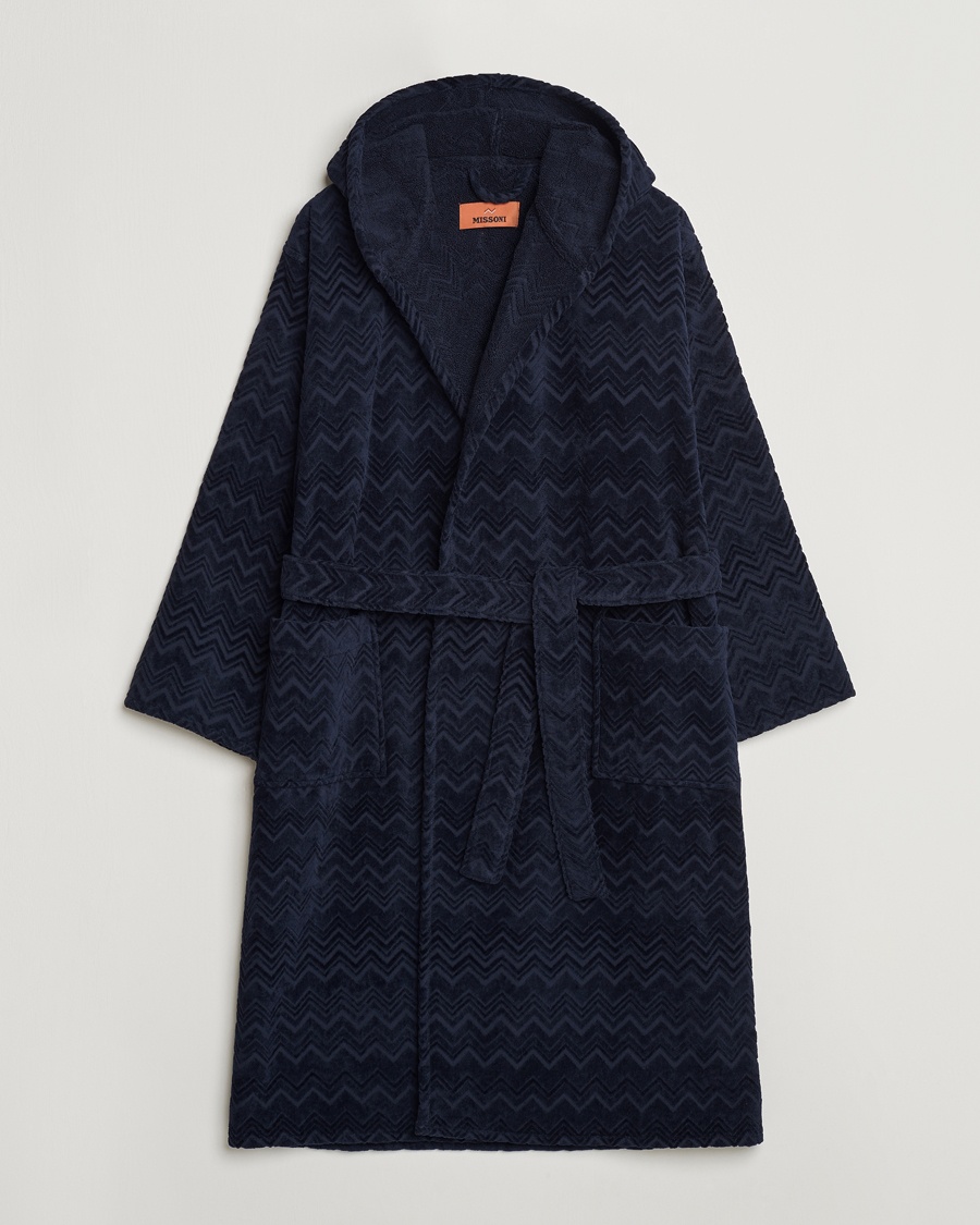 Missoni Home Chalk Bath Robe Navy – Blue