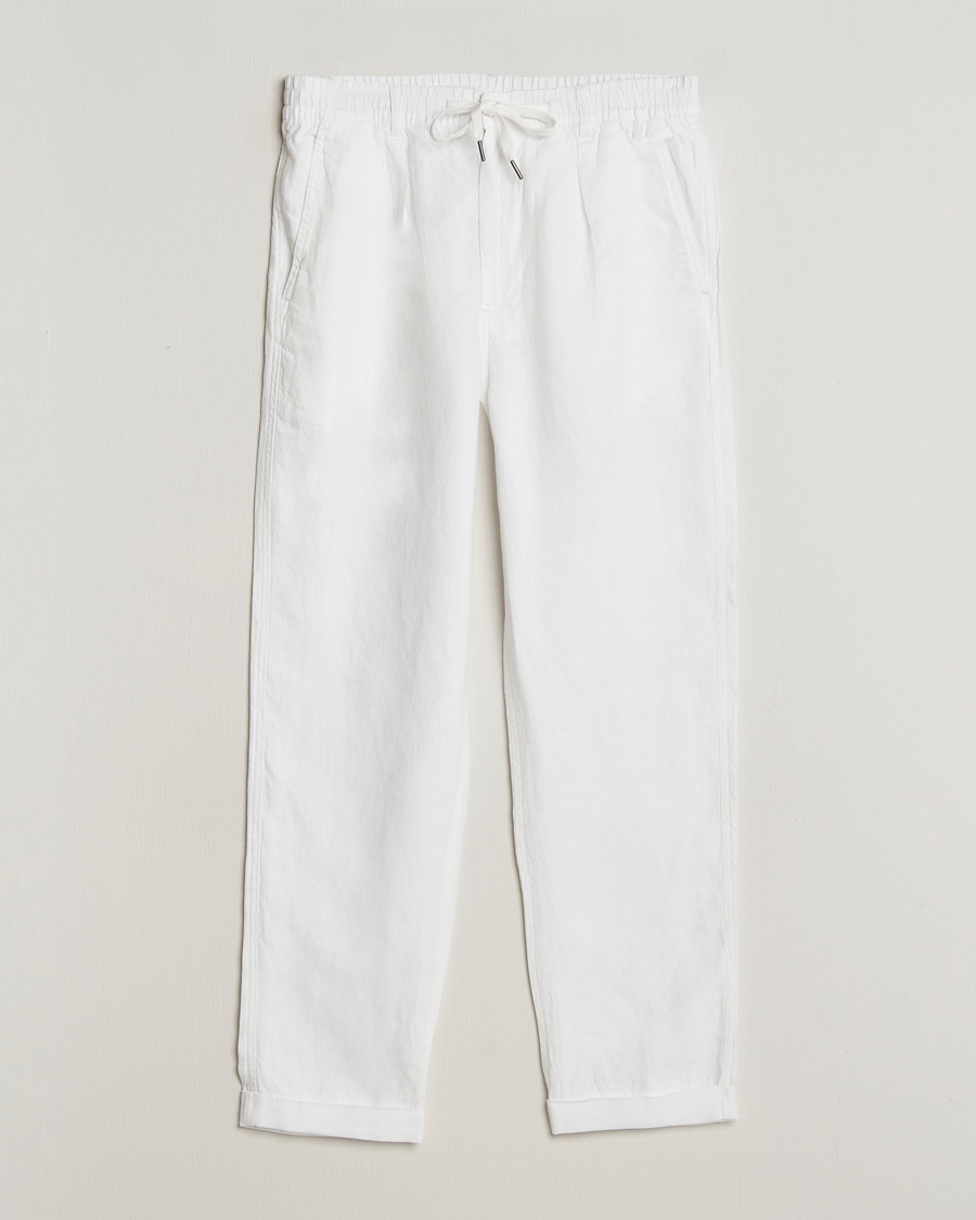 Polo Ralph Lauren Prepster Linen Trousers Ceramice White – White