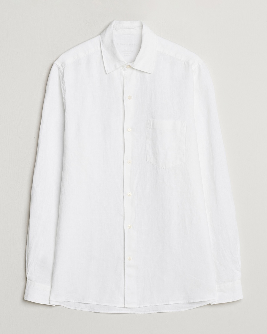 Ralph Lauren short sleeve linen button down shirt, men's size M linen blue type Vintage Second Hand