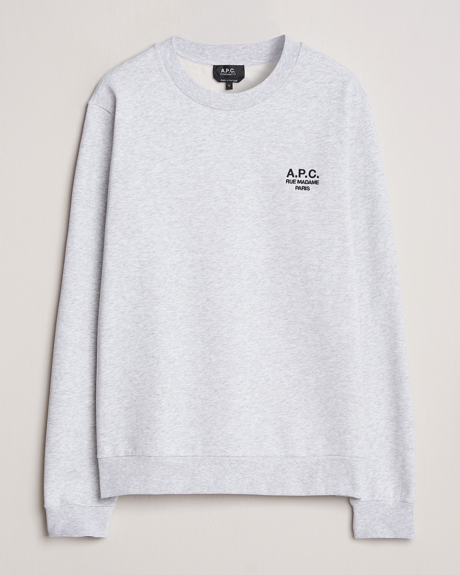 A.P.C. Rue Madame Sweatshirt Heather Grey/Black – Grey