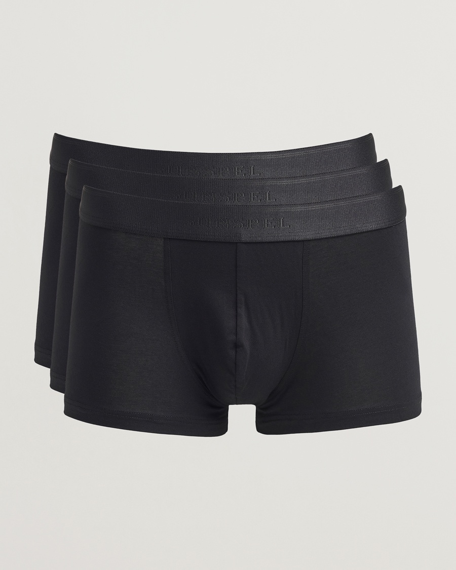 Sunspel 3-Pack Cotton Stretch Trunk Black – Black