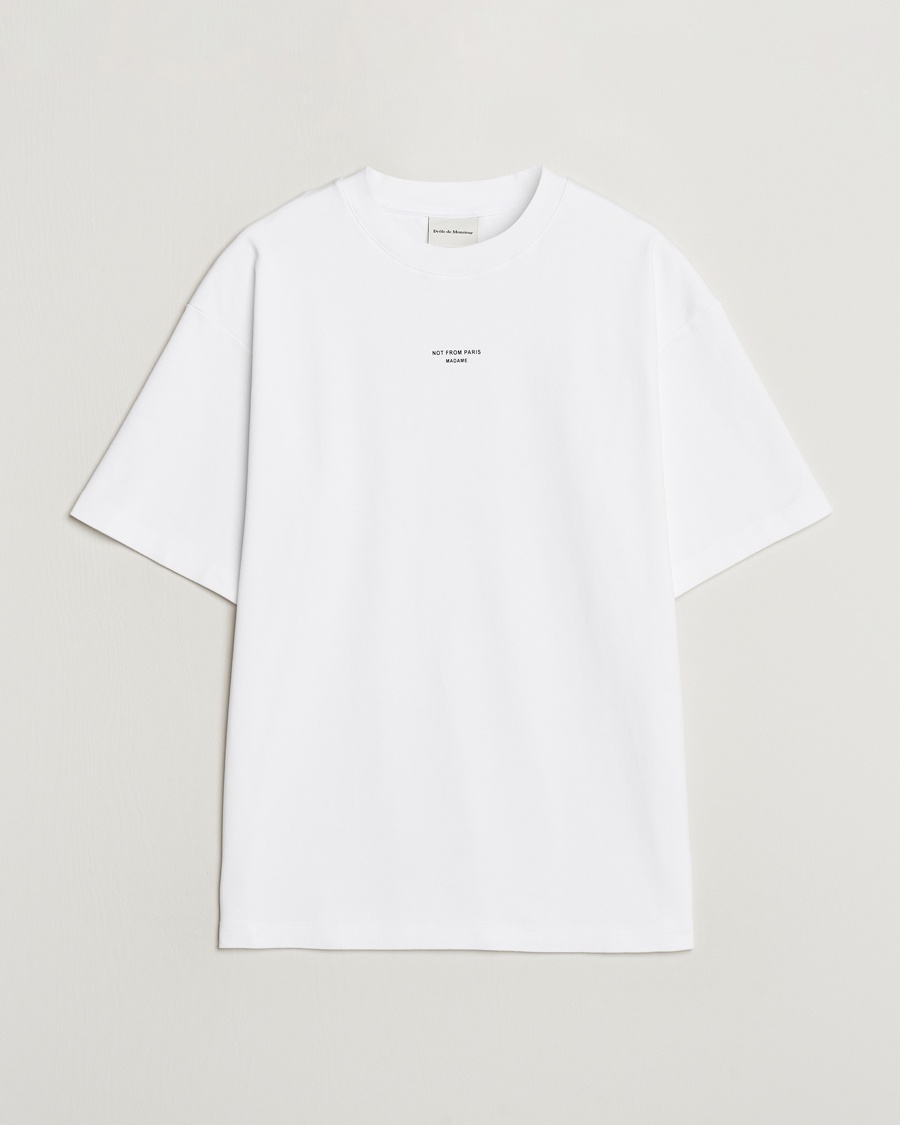 Drôle de Monsieur Classic Slogan T-Shirt Optic White – White