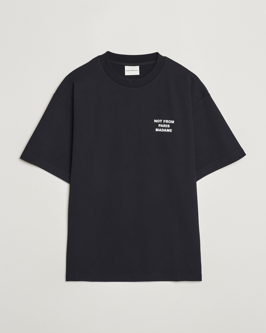 Drôle de Monsieur Slogan T-Shirt Black – Black