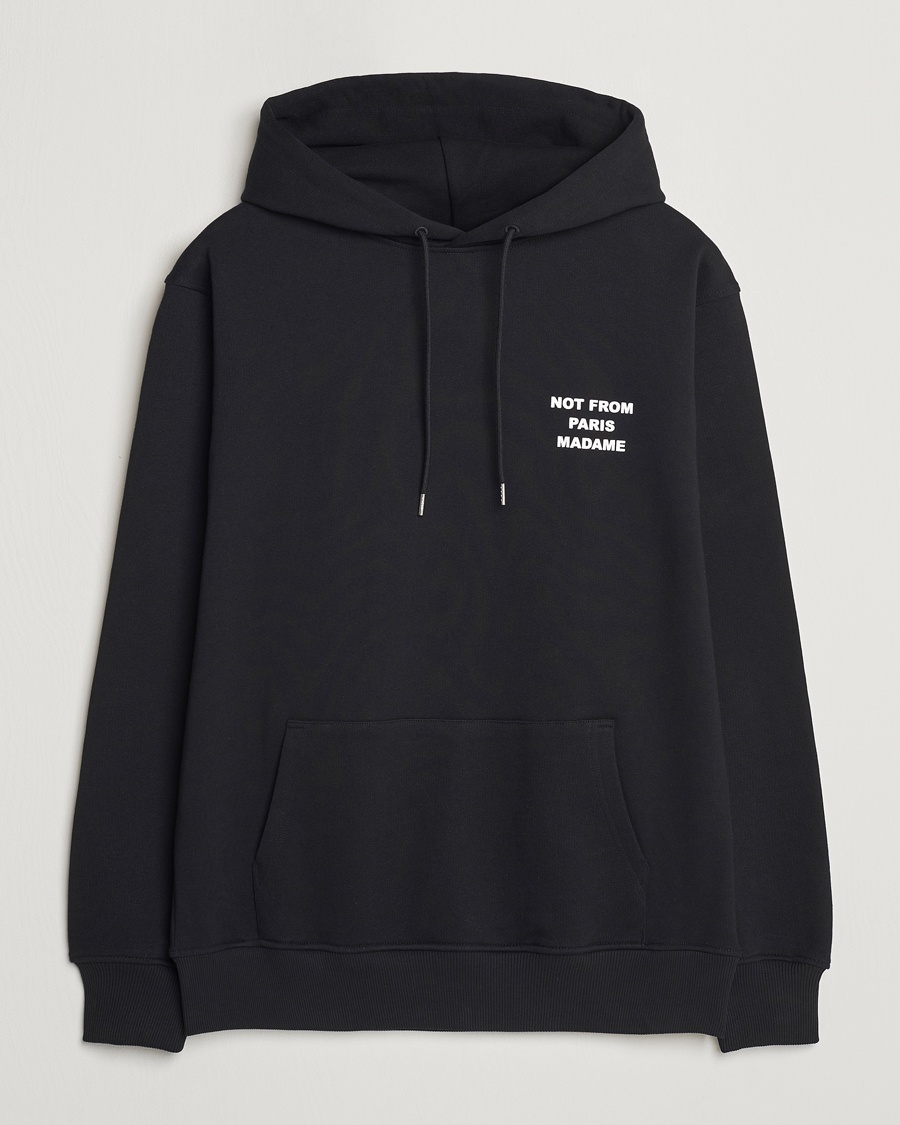 Drôle de Monsieur Slogan Hoodie Black – Black