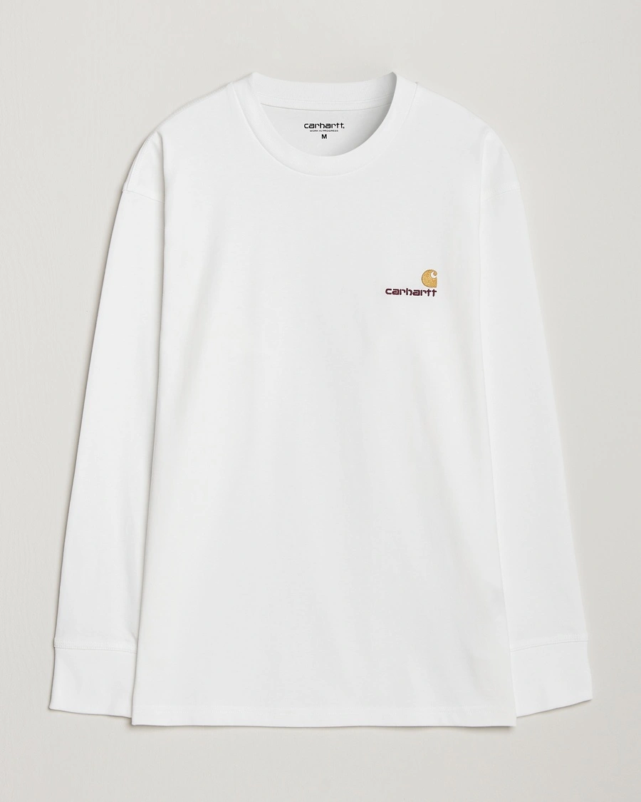 Carhartt WIP American Script Long Sleeve T-Shirt White – White