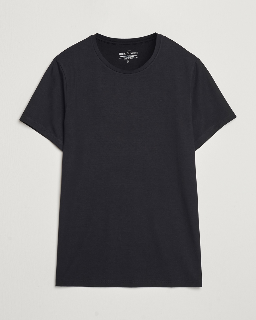 Bread & Boxers Tencel Crew Neck T-Shirt Black – Black