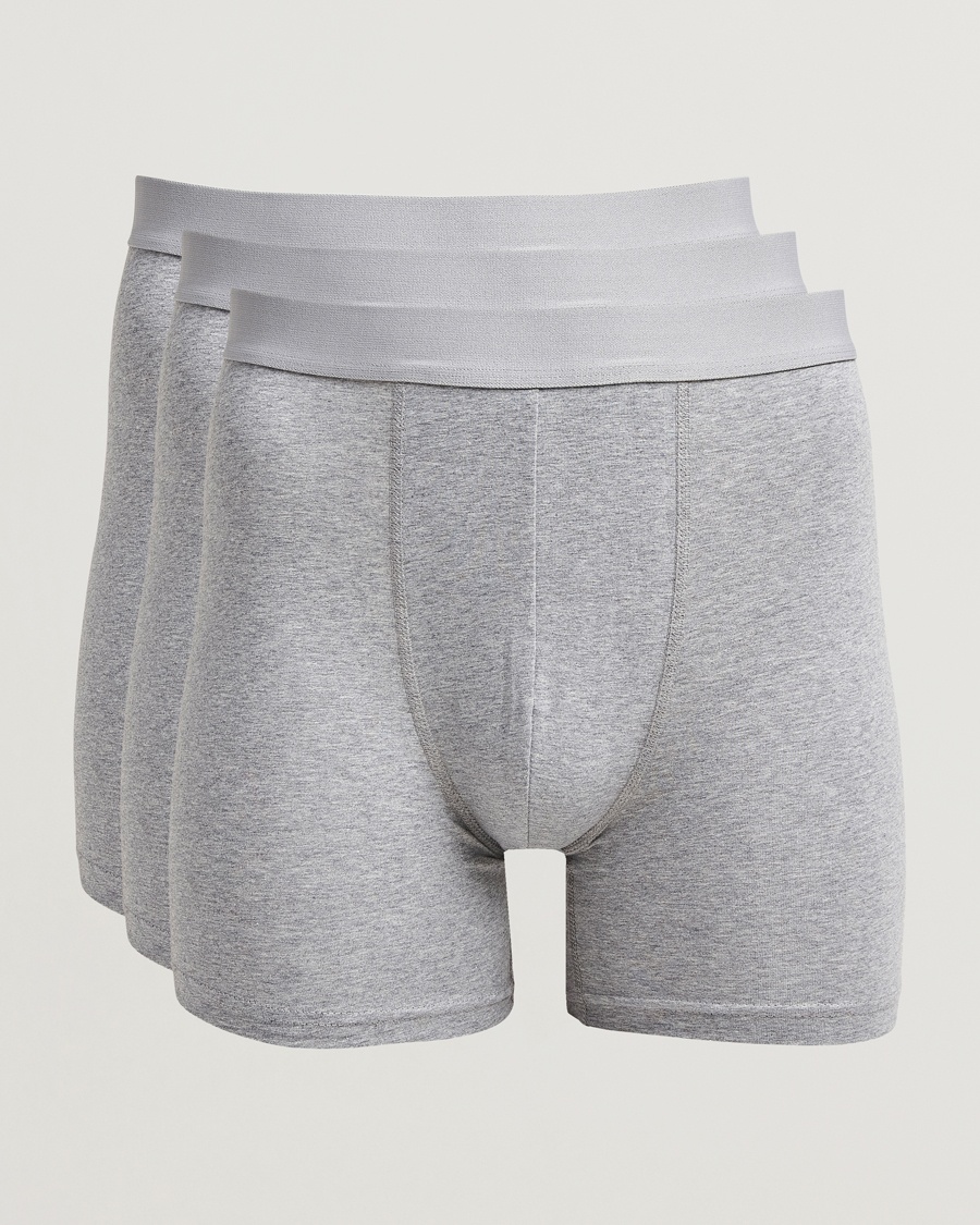 Bread & Boxers 3-Pack Long Boxer Brief Grey Melange – Grey