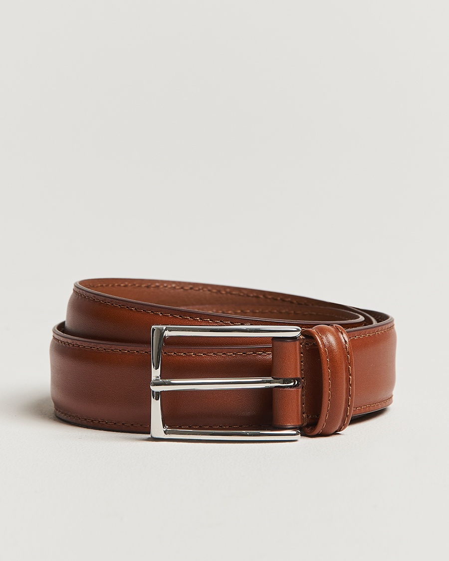 Anderson's Leather Suit Belt 3 cm Light Brown – Brown