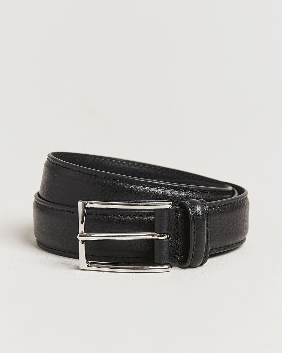 Anderson's Structure Leather Suit Belt 3 cm Black – Black