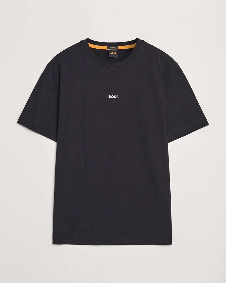 BOSS ORANGE Tchup Logo Crew Neck T-Shirt Black – Black