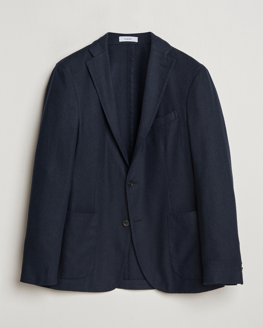 K Jacket Riendonut Boglioli K Jacket Linen Suit Navy at CareOfCarl.com