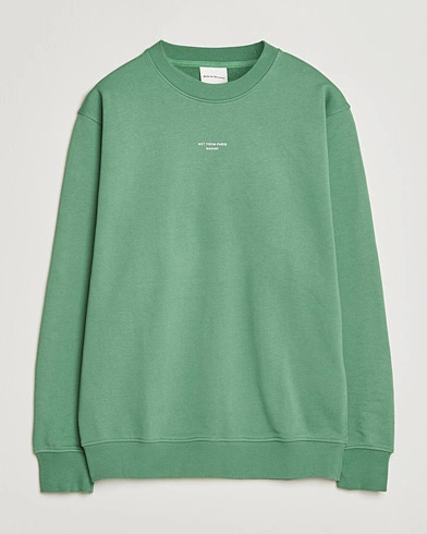 Drôle de Monsieur Classic Slogan Sweatshirt Water Green – Green