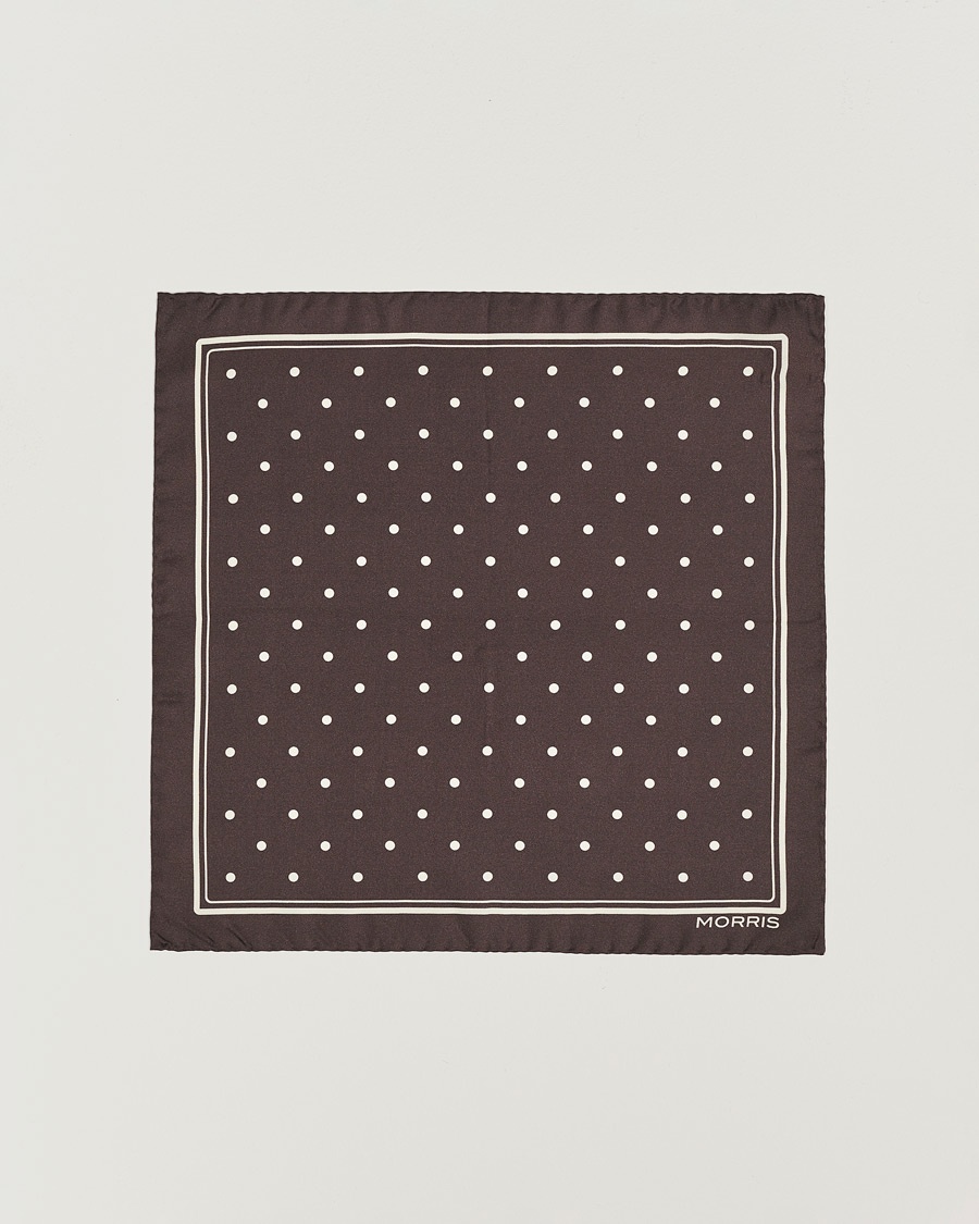 Morris Dot Pocket Square Brown – Brown