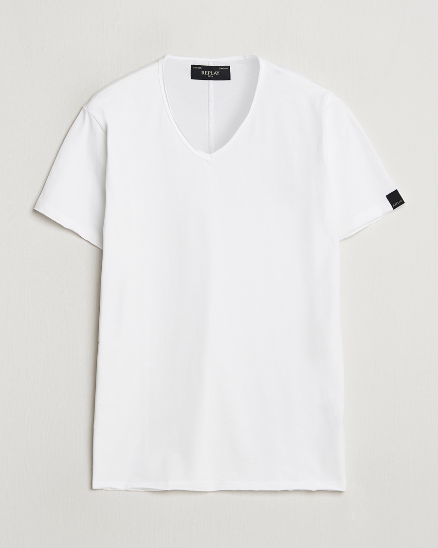 Replay V-Neck T-Shirt White – White