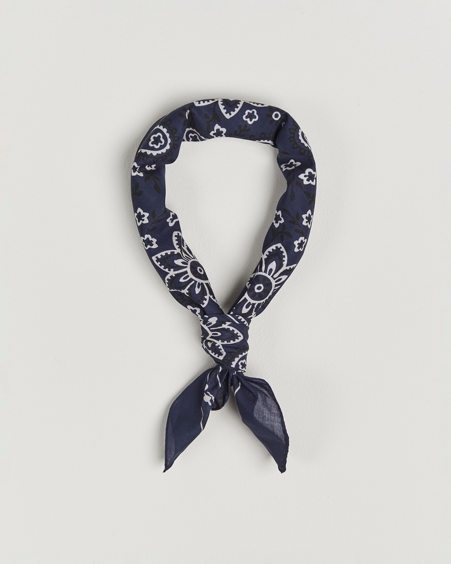 Drake'sClassic Paisley BandanaNavy – Blue