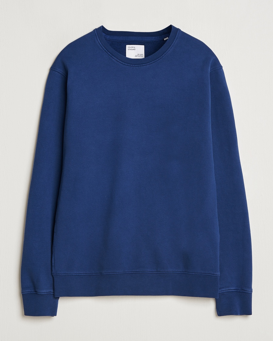Colorful Standard Classic Organic Crew Neck Sweat Marine Blue – Blue