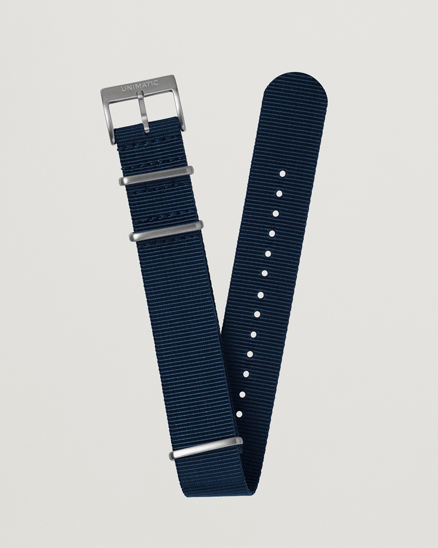 UNIMATIC Nylon Nato Steel 22mm Strap Vintage Navy – Blue