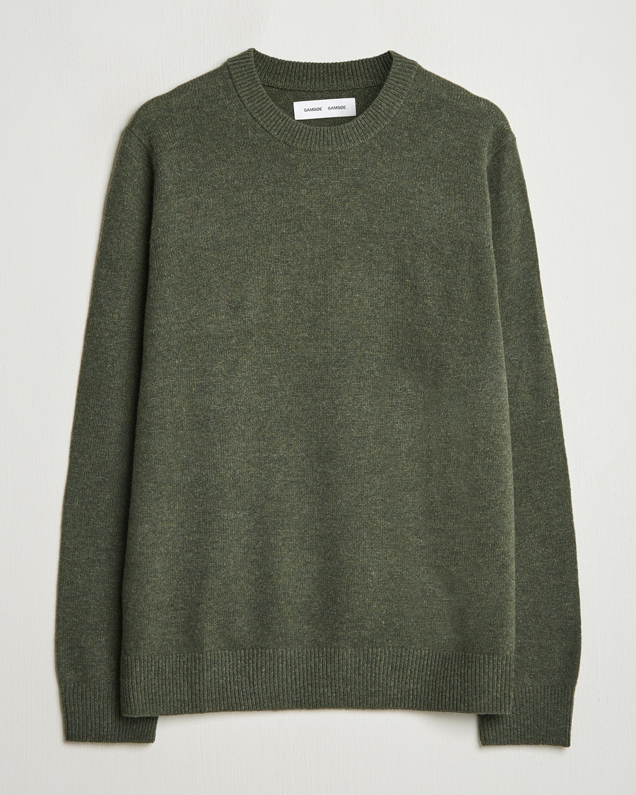 Samsøe Samsøe Isak Knitted Crew Neck Forest Night – Green