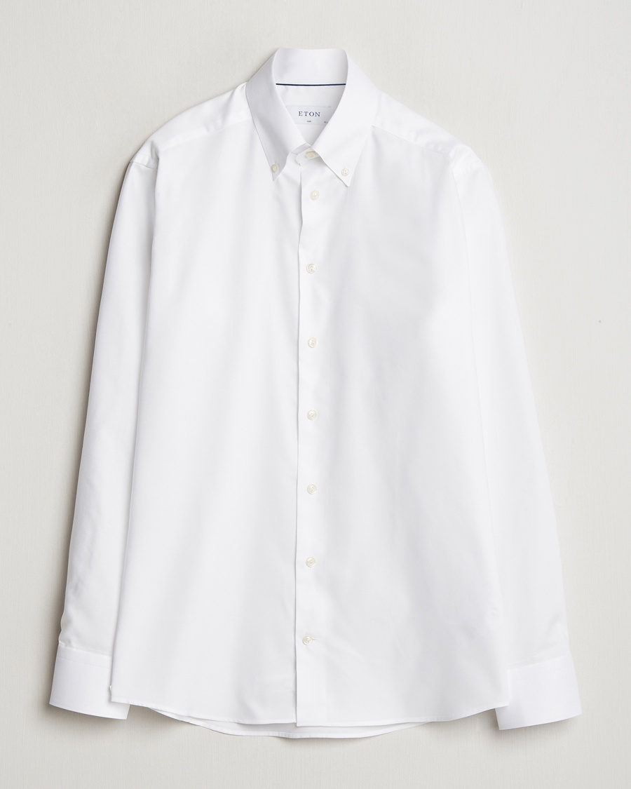 Eton Slim Fit Wrinkle Free Oxford Shirt White – White