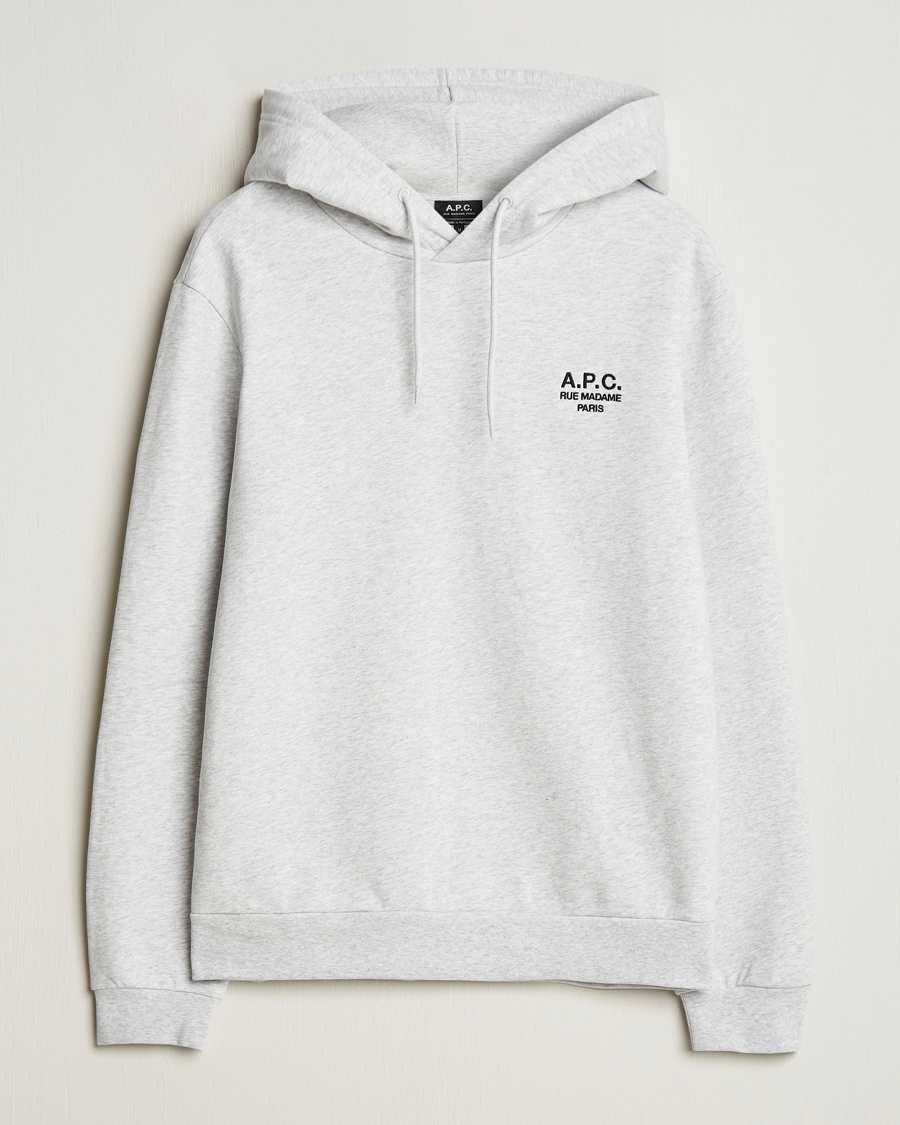 A.P.C. Rue Madame Hoodie Heather Grey/Black – Grey