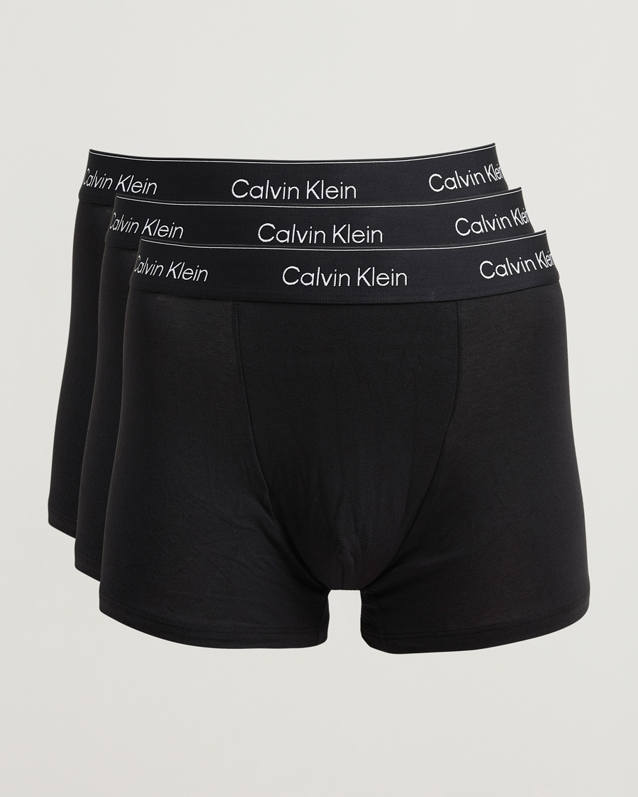 Calvin Klein 3-Pack Icon Cotton Stretch Relaxed Trunk Black – Black