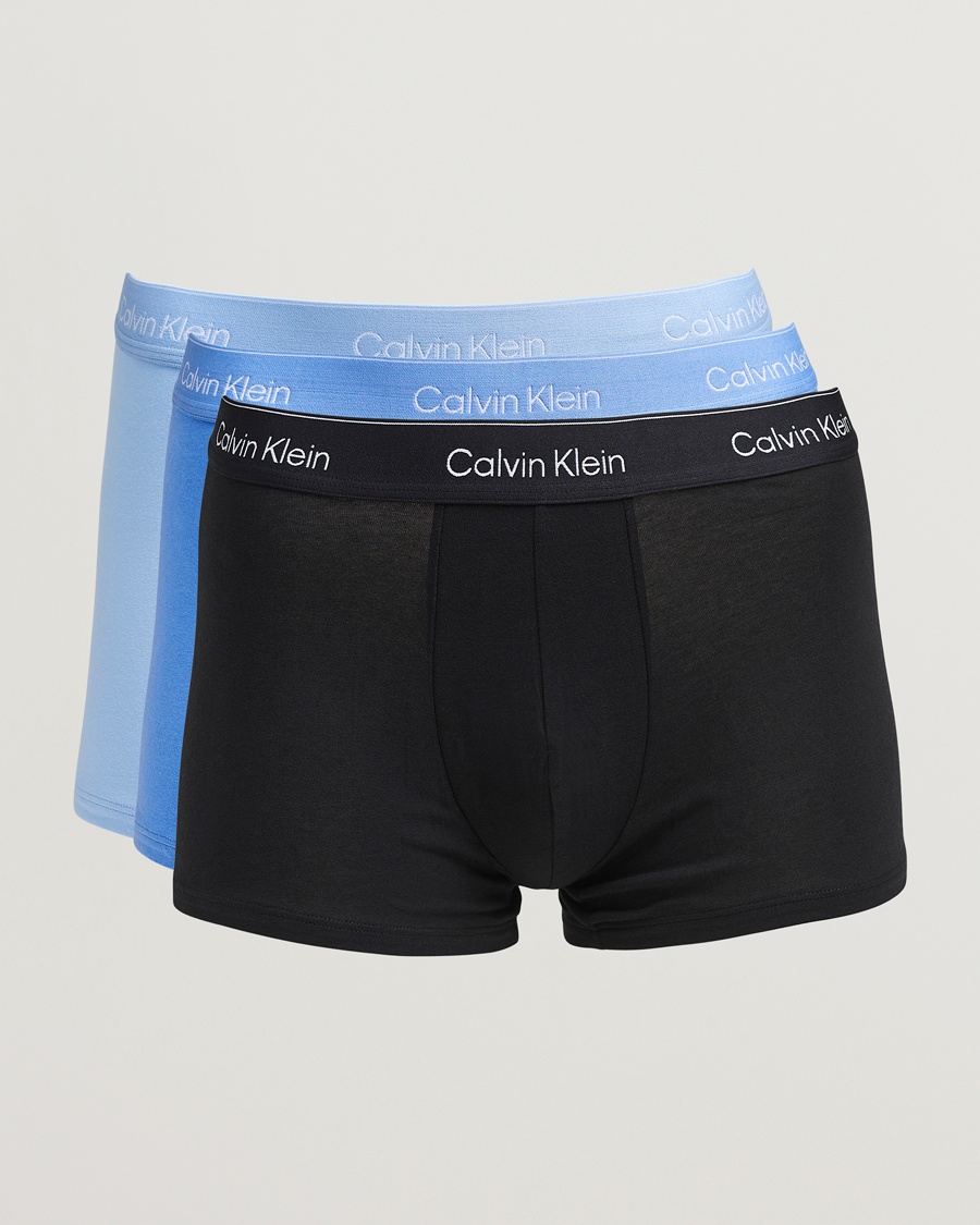 Calvin Klein 3-Pack Icon Cotton Stretch Trunk Black/Blue/Green – Black