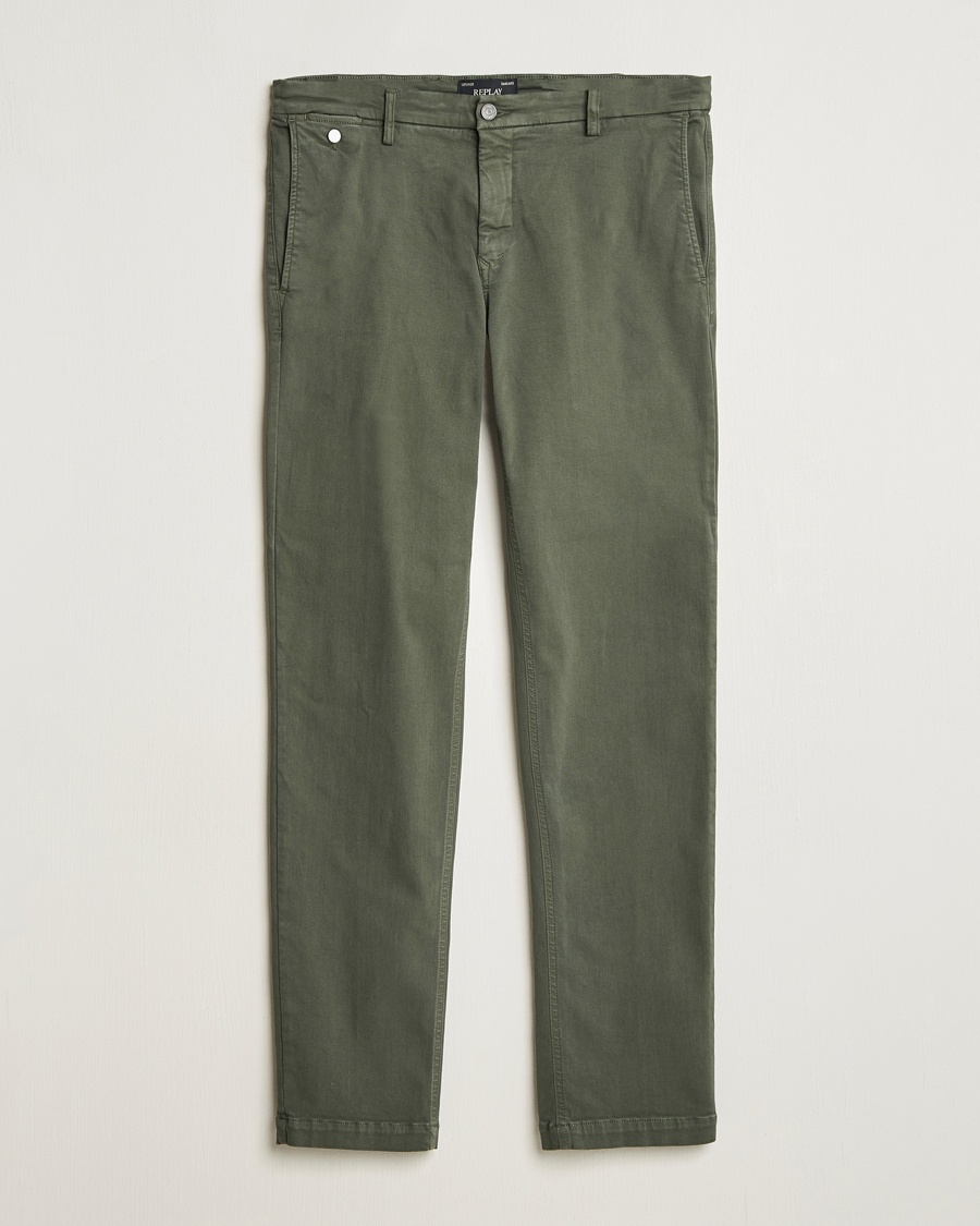 Replay Benni Hyperflex X-Lite Chinos Dark Green – Green