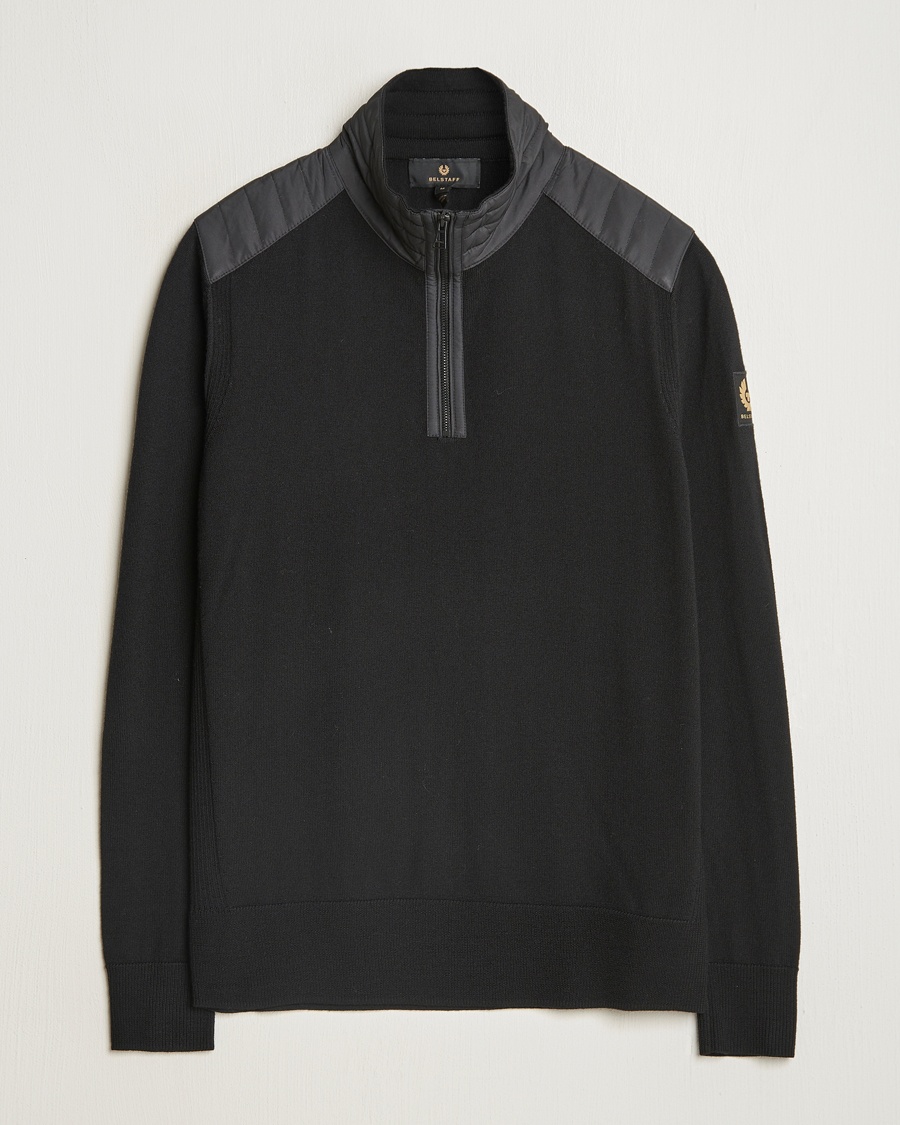 Fred Perry Half Zip Sweatshirt Black at CareOfCarl.com