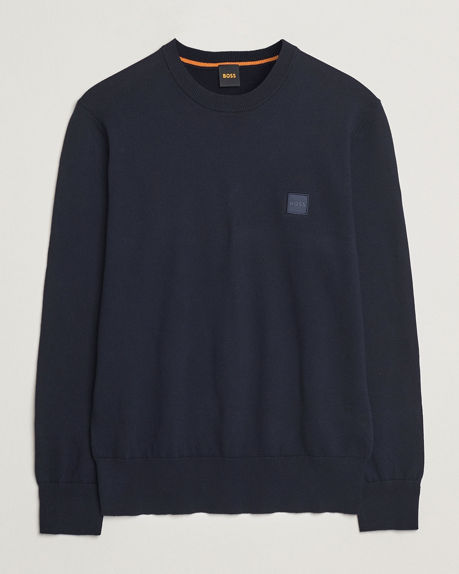 BOSS ORANGE Kanovano Knitted Sweater Dark Blue – Blue