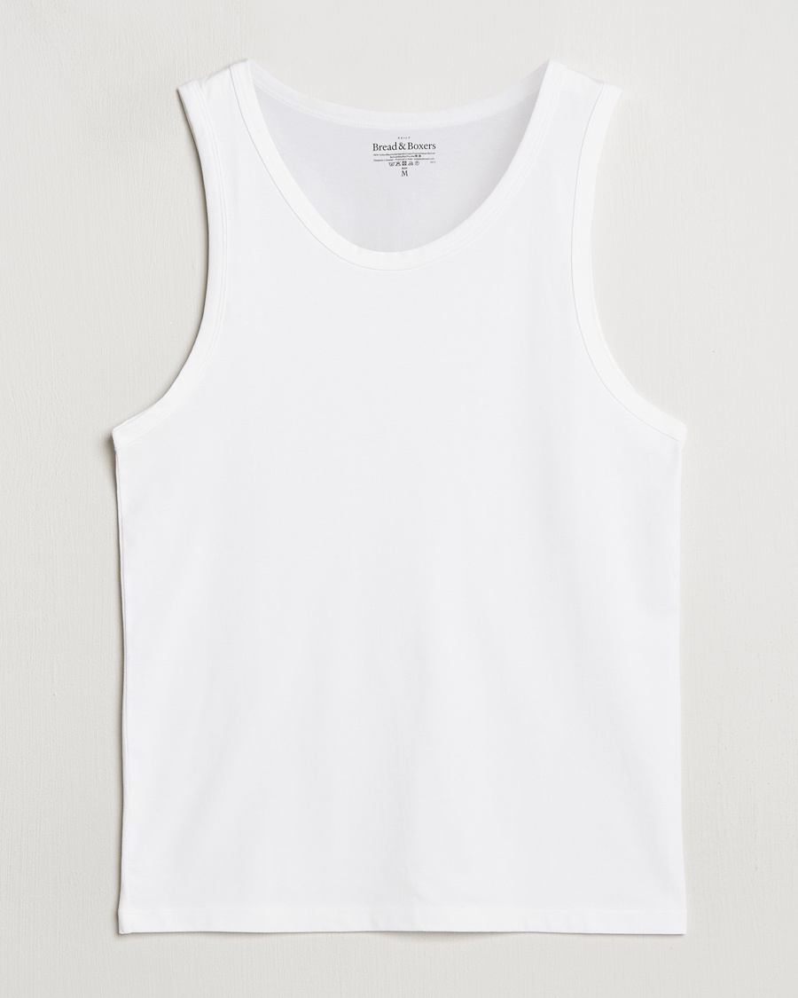 Zimmerli of Switzerland Ribbed Mercerized Cotton Tank Top White at