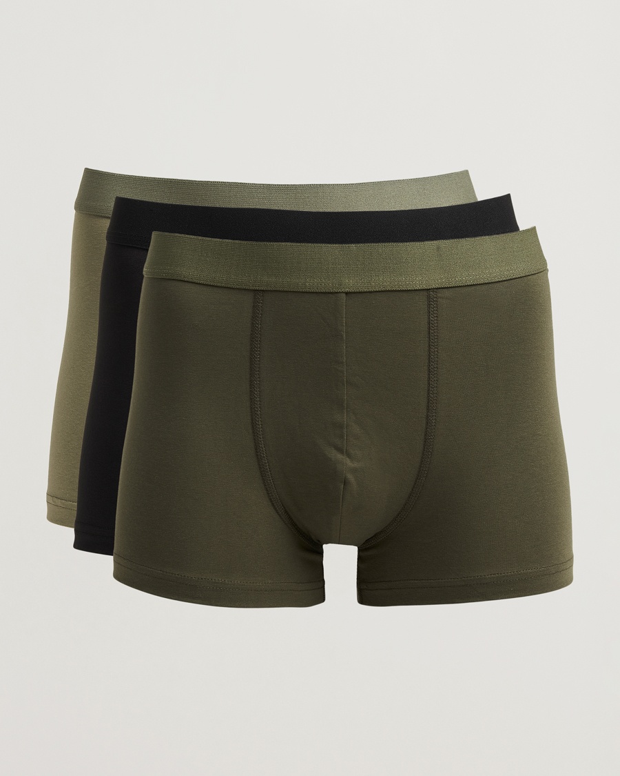 Bread & Boxers 3-Pack Boxer Brief Khaki/Green/Black – Black