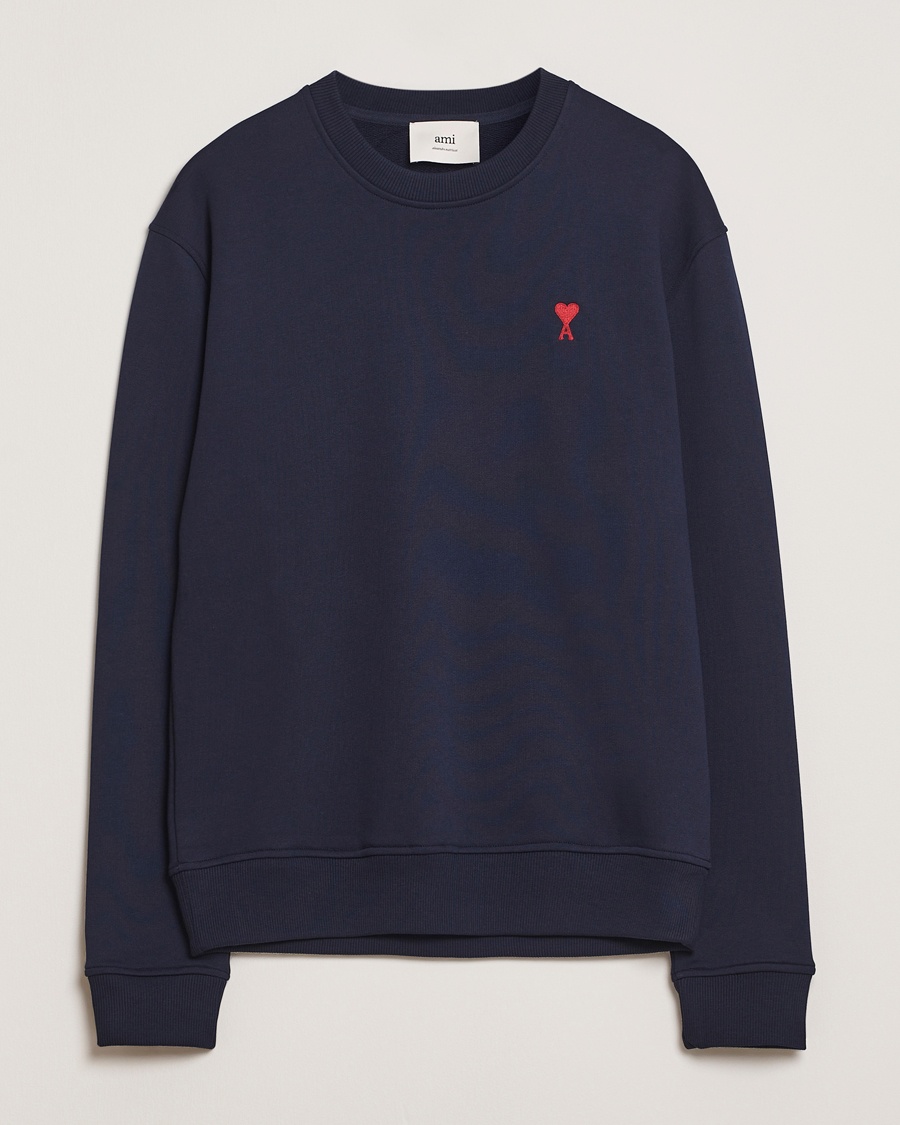 AMI Heart Logo Sweatshirt Night Blue – Blue