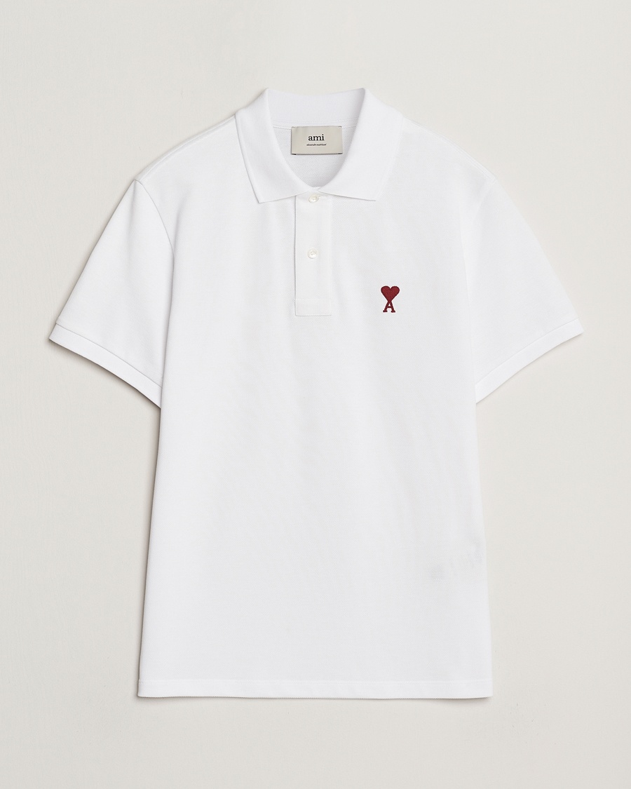 AMI Heart Logo Polo White – White