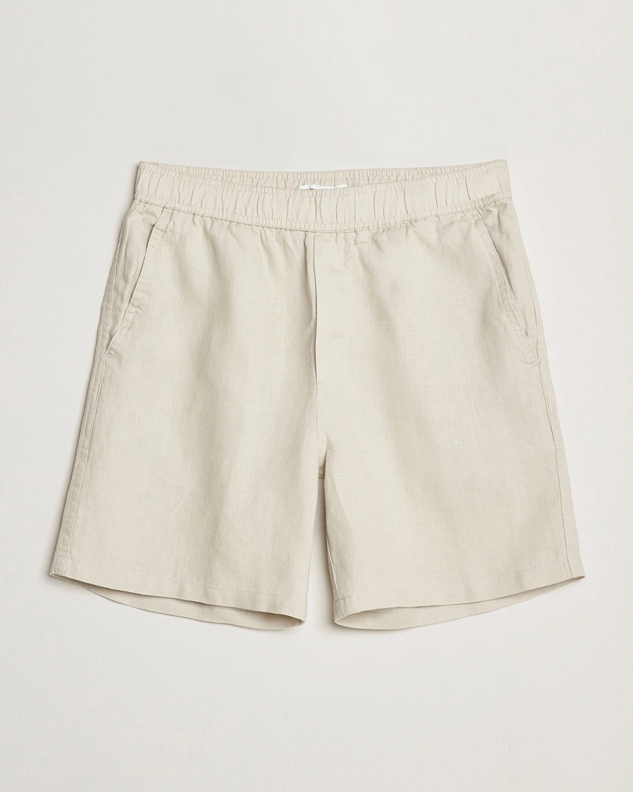 Samsøe Samsøe Jabari Linen Drawstring Shorts Moonstruck – Beige