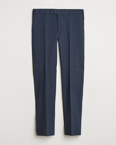 Morris Heritage Linen Suit Trousers Navy – Blue