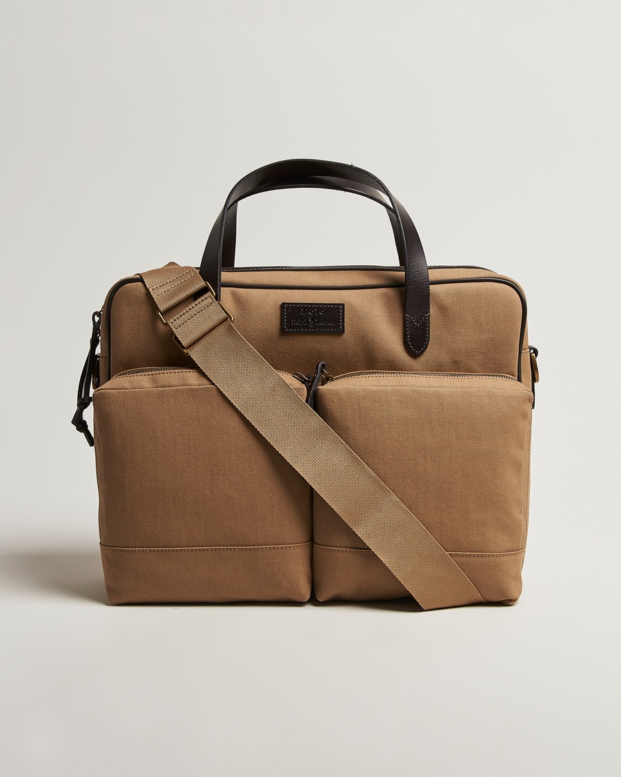 Polo Ralph LaurenCommuter Canvas Messenger BagKhaki/Brown – Brown