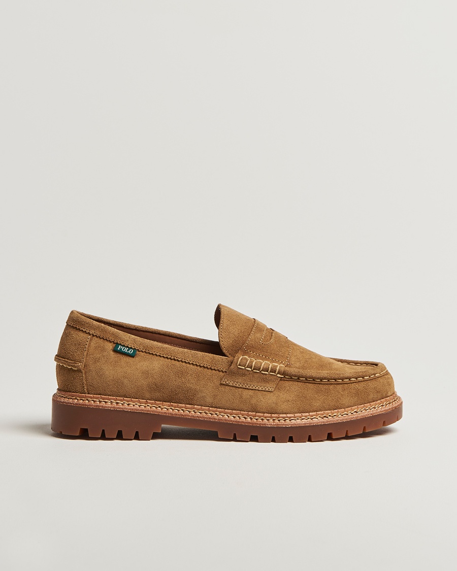 Polo Ralph Lauren Jett Suede Penny Loafer Desert Tan – Brown