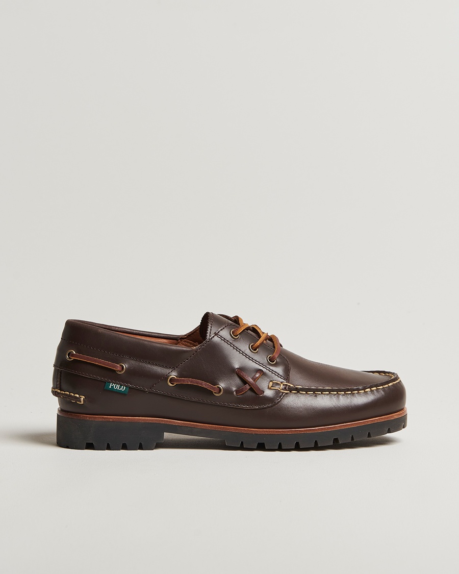 Polo Ralph Lauren Ranger Leather Boat Shoe Dark Brown – Brown