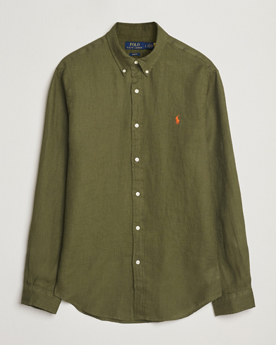Polo Ralph Lauren Slim Fit Linen Shirt New Olive – Green
