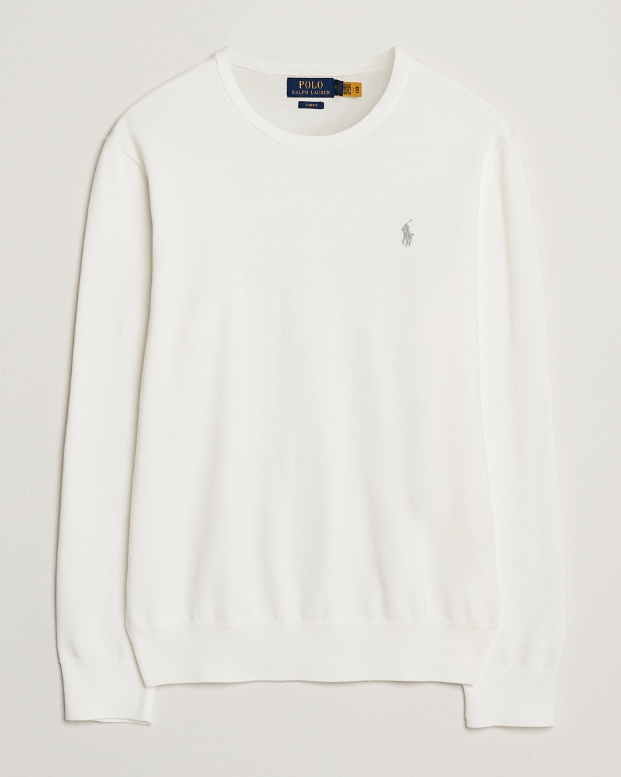 Polo Ralph Lauren Cotton Crew Neck Sweater Deckwash White – White