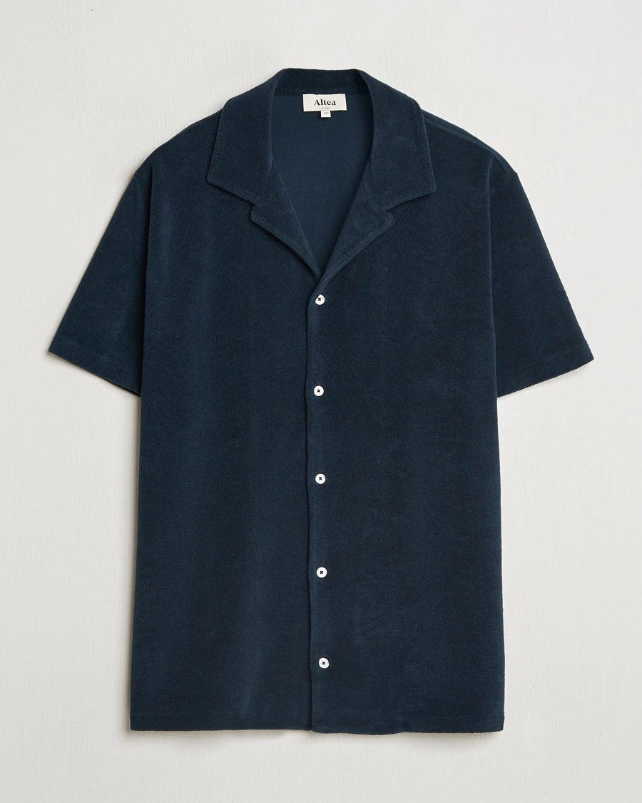 Altea Terry Bowling Shirt Navy – Blue