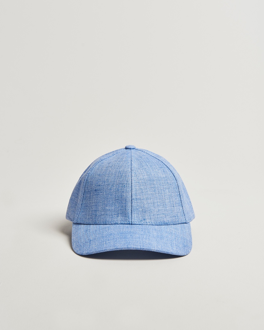 Varsity Headwear Linen Baseball Cap Azure Blue – Blue