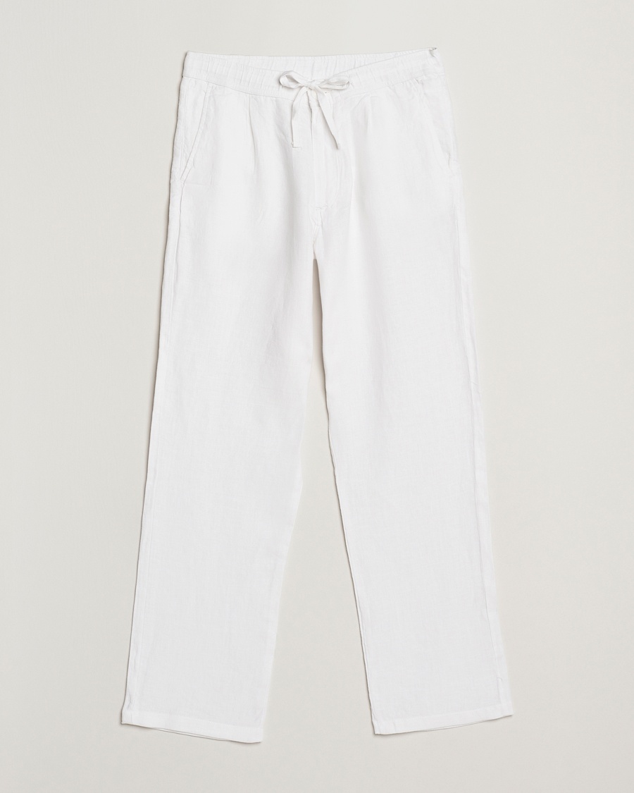 KnowledgeCotton Apparel Loose Linen Pants Bright White – White