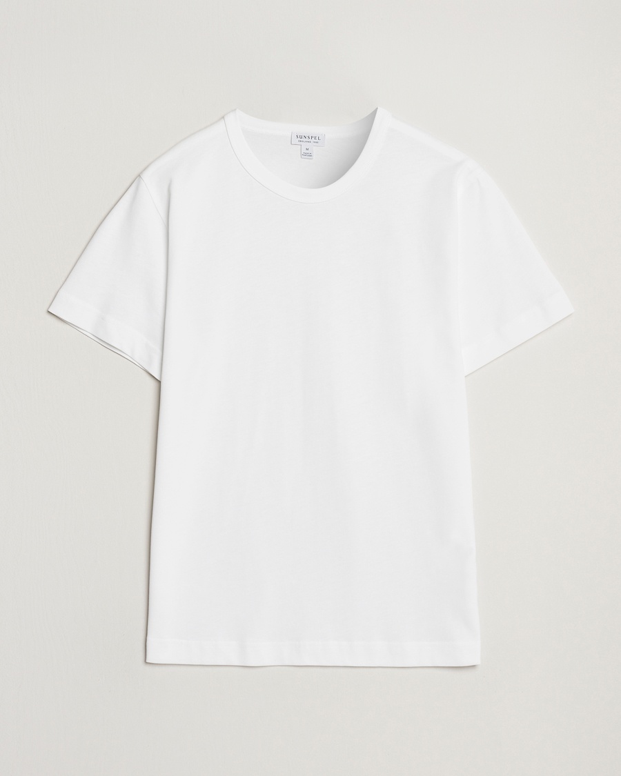 John Smedley Belden Wool/Cotton T-Shirt Latte at CareOfCarl.com