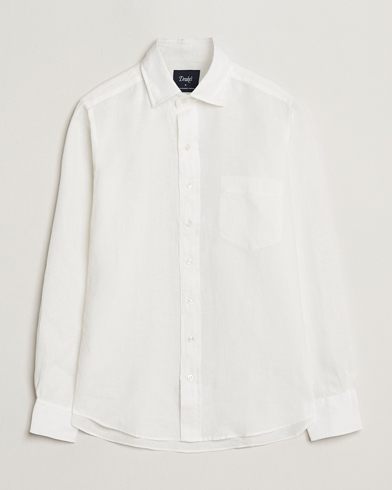 Drake's Linen Summer Shirt Ecru – White