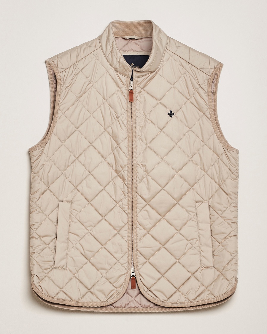 Morris Teddy Quilted Vest Khaki – Beige