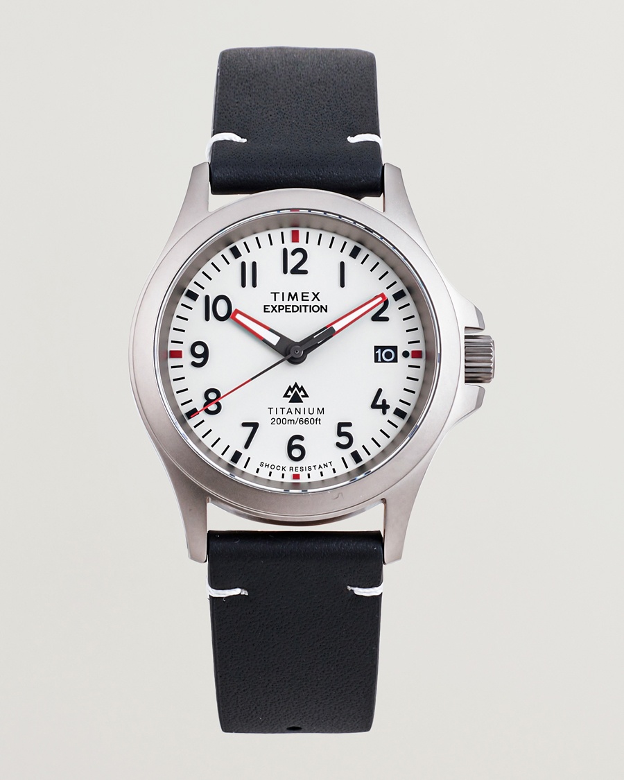 Timex Expedition Titanium 38mm Light Gray Dial – White