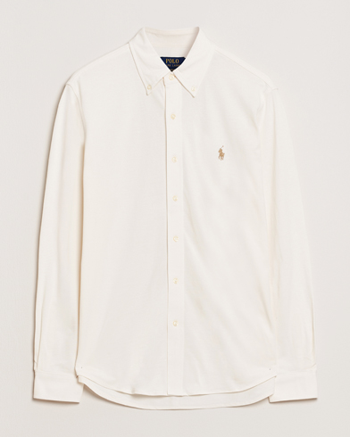 Polo Ralph Lauren Featherweight Mesh Shirt Pale Cream – White