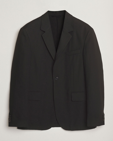 J.Lindeberg Alban Unlined Super Linen Blazer Black – Black